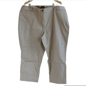 Talbots Women Pants Light Beige High Rise Sz 20W